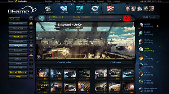 Ogame Landingpage